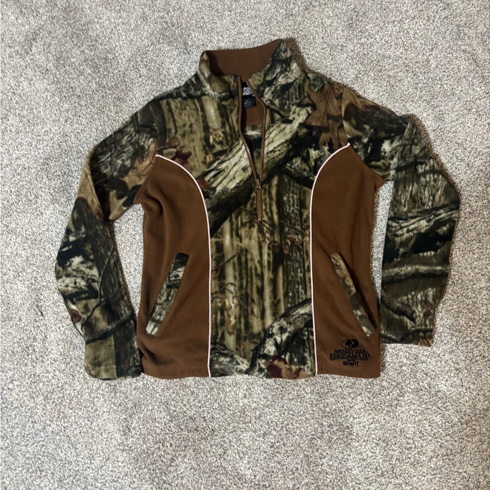 Mossy Oak break up fleece pullover size Misses small